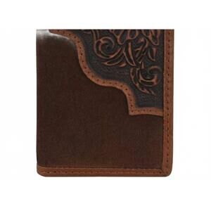 NEW TONY LAMA men's trifold genuine leather wallet in brown